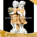 lovely girl carving stone figure sculpture for indoor decoration